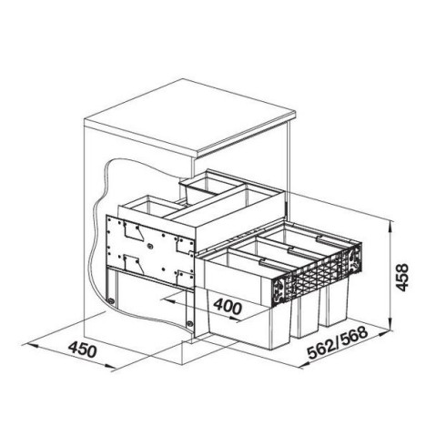 BLANCO SELECT II 60/3 Orga, 526209 (Atliekų...