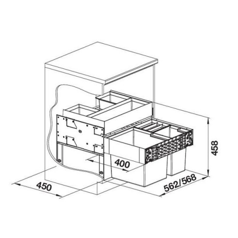 BLANCO SELECT II XL 60/3 Orga, 526210 (Atliekų...