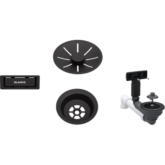 BLANCO Waste fitting set 1x3,5'' InFino Black matt, 207422 (Vandens nuvedimo priedas)