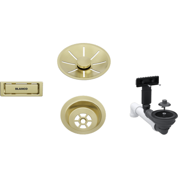 BLANCO Waste fitting set 1x3,5'' InFino Satin Gold, 207423 (Vandens nuvedimo priedas)