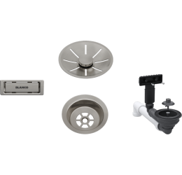 BLANCO Waste fitting set 1x3,5'' InFino Satin Platinum,...