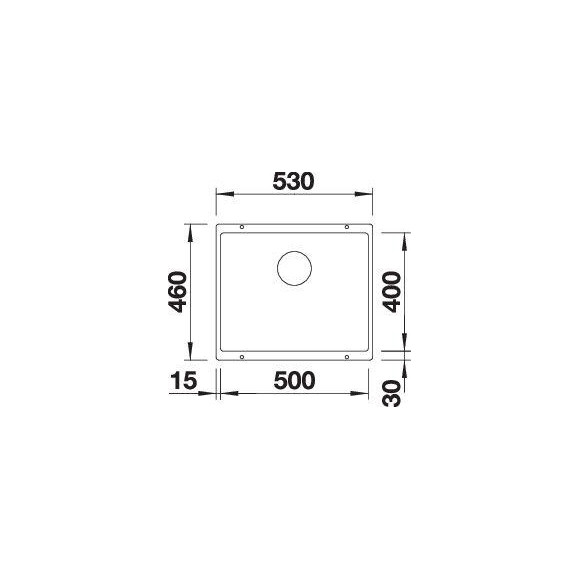 BLANCO SUBLINE 500-U SILG O.ZUB O.AF WFS (Plautuvė)