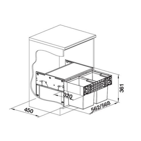 BLANCO SELECT II Compact 60/2, 526207 (Atliekų...