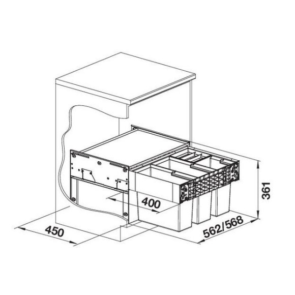BLANCO SELECT II 60/4, 526206 (Atliekų rūšiavimo sistema)