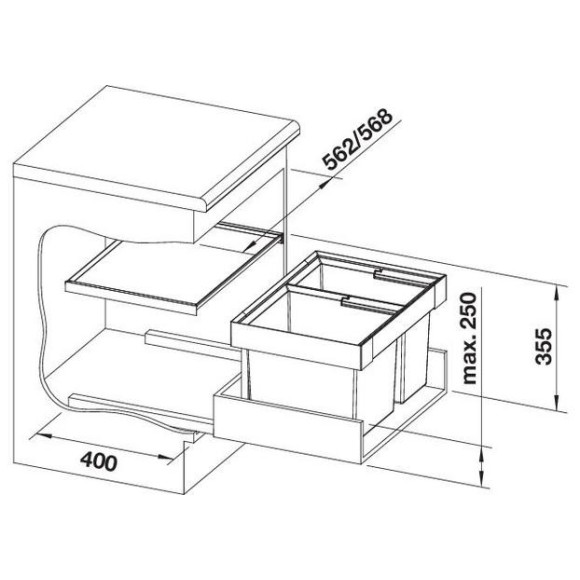 BLANCO FLEXON II 60/2, 521471 (Atliekų rūšiavimo sistema)