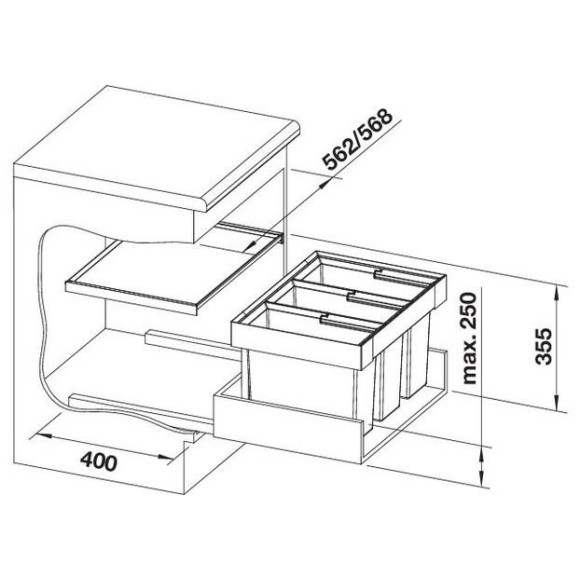 BLANCO FLEXON II 60/3, 521472 (Atliekų rūšiavimo sistema)
