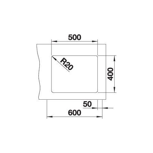 BLANCO Etagon 500-U SILG M.ZUB O.AF WFS (Plautuvė)