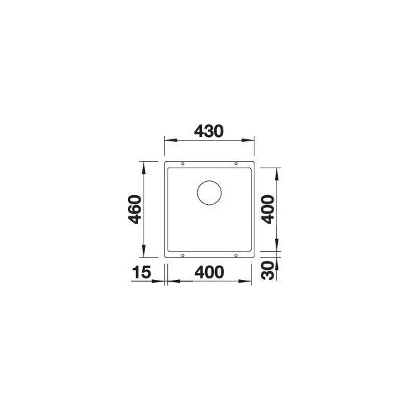 BLANCO SUBLINE 400-U SILG O.ZUB O.AF WFS (Plautuvė)