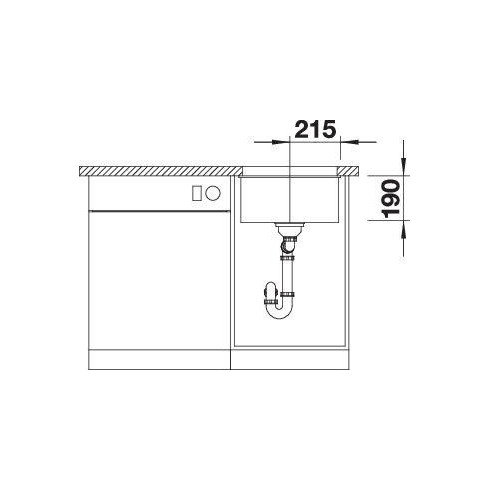 BLANCO SUBLINE 400-U SILG O.ZUB O.AF WFS...