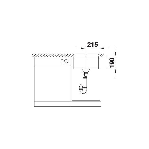 BLANCO SUBLINE 400-U SILG O.ZUB O.AF WFS (Plautuvė)