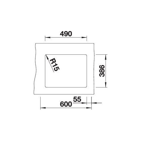 BLANCO SUBLINE 500-U Ceramic PP InFino O.AF...