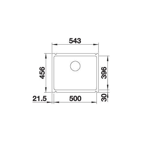 BLANCO SUBLINE 500-U Ceramic PP InFino O.AF...
