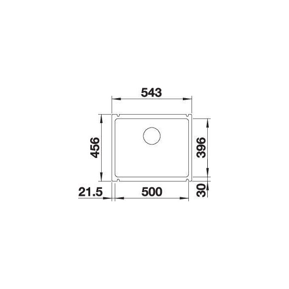 BLANCO SUBLINE 500-U Ceramic PP InFino O.AF (Plautuvė)