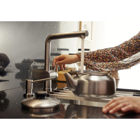 BLANCO LINUS-S Satin Dark Steel, 527733 (Maišytuvas)