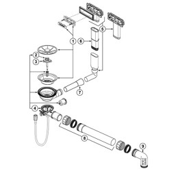 BLANCO Waste fitting set 1x3,5'' InFino Pop Up Control... 2