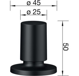 BLANCO Pop-up control round black matt, 238688 (Ventilio... 2