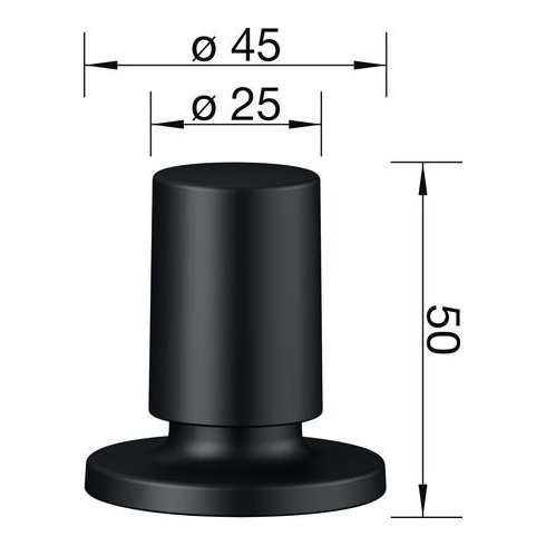 BLANCO Pop-up control round black matt, 238688...