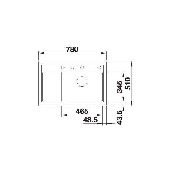 BLANCO ZENAR XL 6 S C RE SILG PDUR O.ZUB InFino M.AF (Plautuvė)