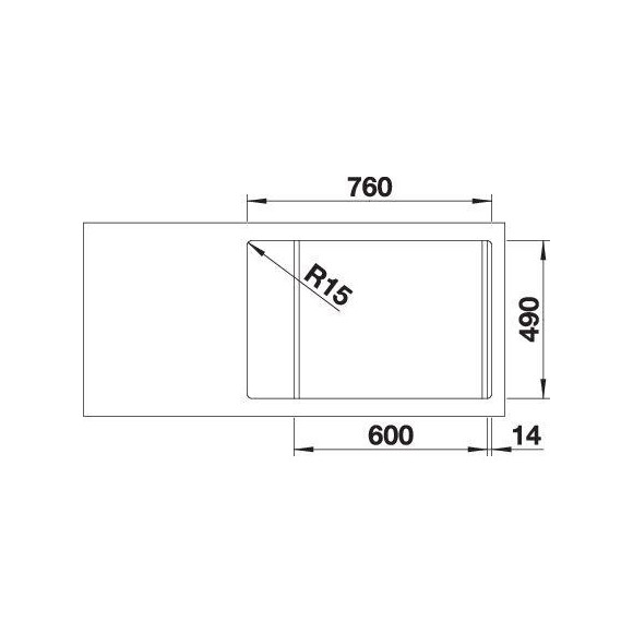 BLANCO ZENAR XL 6 S C RE SILG PDUR O.ZUB InFino M.AF (Plautuvė)