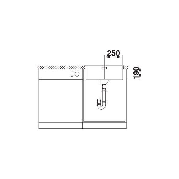 BLANCO ANDANO 500-IF SATIN InFino O.AF, 522965 (Plautuvė)