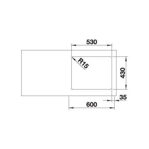 BLANCO ANDANO 500-IF SATIN InFino O.AF, 522965 (Plautuvė)