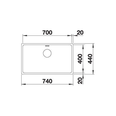 BLANCO ANDANO 700-U SATIN InFino O.AF, 522971...