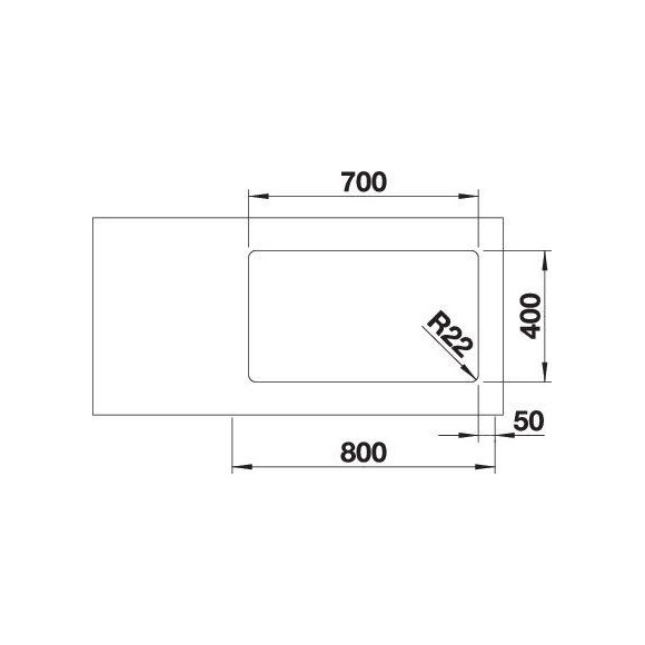 BLANCO ANDANO 700-U SATIN InFino O.AF, 522971 (Plautuvė)