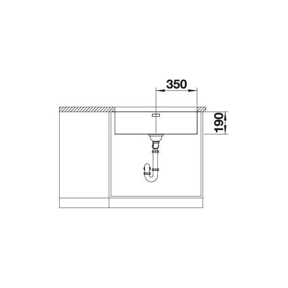 BLANCO ANDANO 700-U SATIN InFino O.AF, 522971 (Plautuvė)