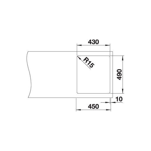 BLANCO ANDANO 400-IF/A SATIN InFino M.PC, 525244 (Plautuvė)