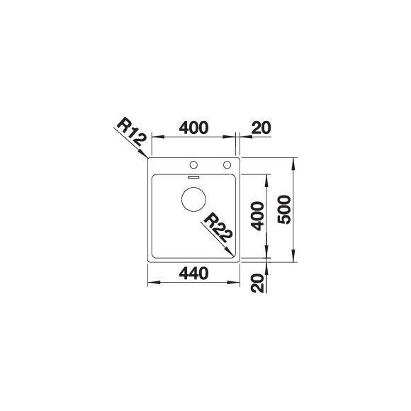 BLANCO ANDANO 400-IF/A SATIN InFino M.PC, 525244 (Plautuvė)