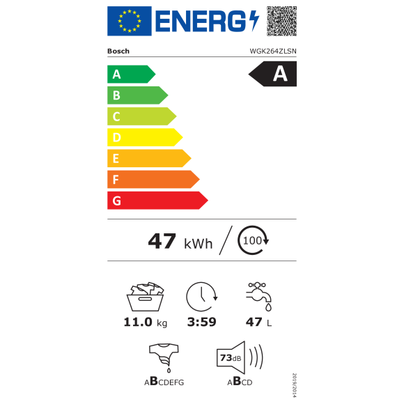 BOSCH WGK264ZLSN (Skalbimo mašina) su tr. pažeidimu