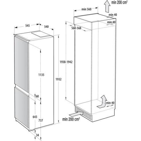 GORENJE NRKI519E41 (Šaldytuvas)