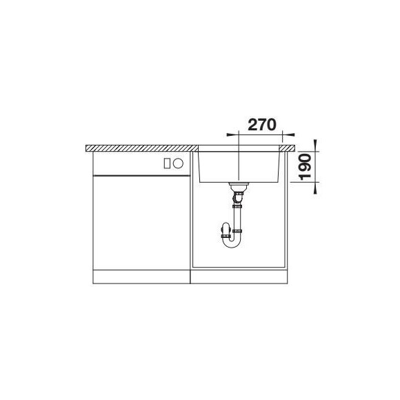 BLANCO QUATO 500-U BRUSHED O.AF, 528230 (Plautuvė)
