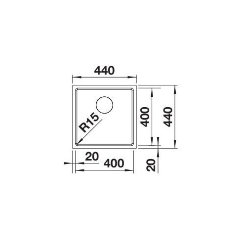 BLANCO QUATO 400-U BRUSHED O.AF, 	528229...