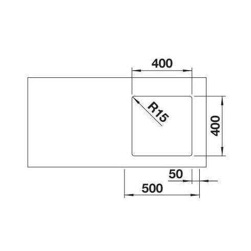 BLANCO QUATO 400-U BRUSHED O.AF, 	528229...