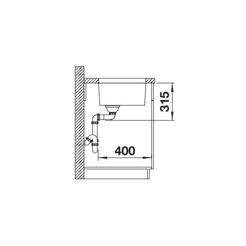 BLANCO QUATO 400-U BRUSHED O.AF, 	528229...