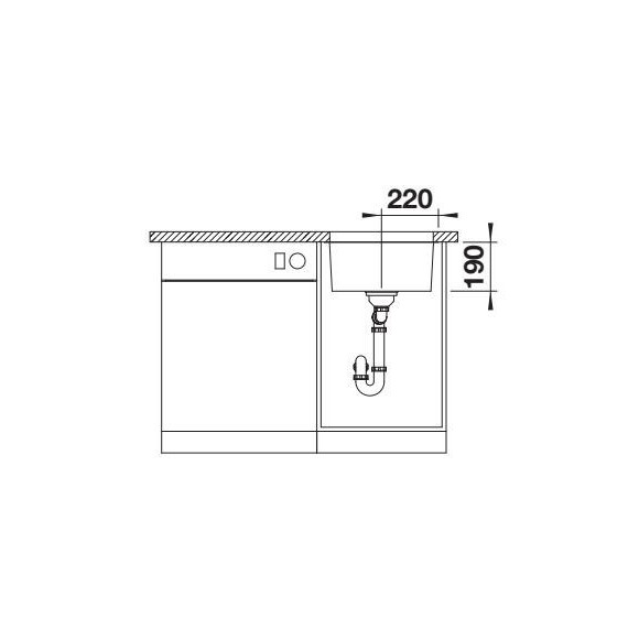 BLANCO QUATO 400-U BRUSHED O.AF, 	528229 (Plautuvė)