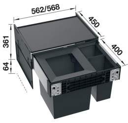 BLANCO SELECT II BIG 60/3, 528148 (Atliekų rūšiavimo... 2