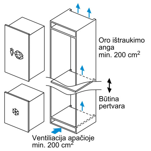 BOSCH GIV11AFE0 (Šaldiklis)