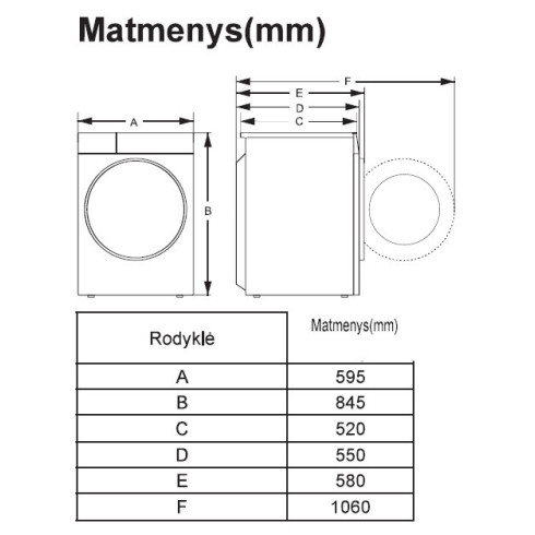 GORENJE DHNE82 (Džiovyklė)