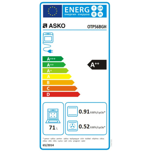 ASKO OTP56BGH (Orkaitė)