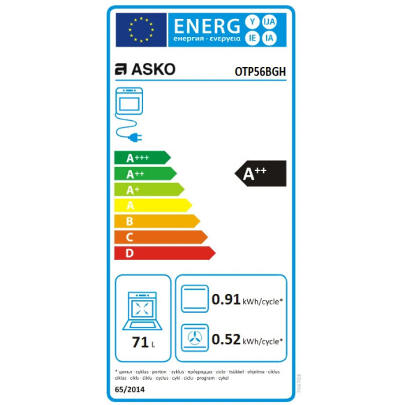 ASKO OTP56BGH (Orkaitė)