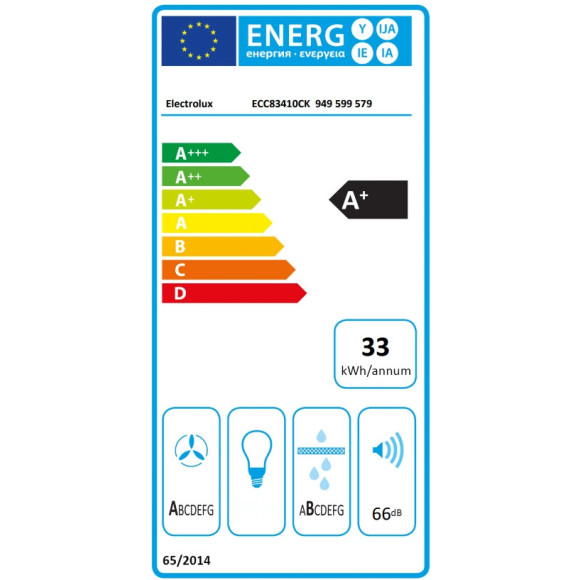 Electrolux ECC83410CK (Kaitlentė su integruotu gartraukiu)