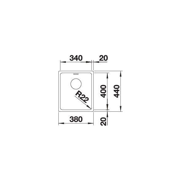 BLANCO ANDANO 340-U SATIN InFino O.AF, 522955 (Plautuvė)