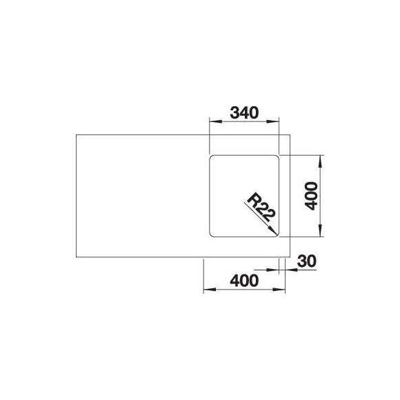 BLANCO ANDANO 340-U SATIN InFino O.AF, 522955 (Plautuvė)
