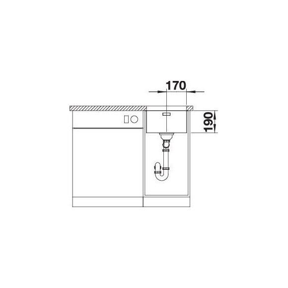 BLANCO ANDANO 340-U SATIN InFino O.AF, 522955 (Plautuvė)