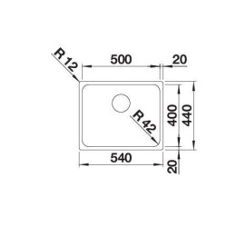 BLANCO SOLIS 500-U BRUSHED InFino O.AF, 526122 (Plautuvė) 2
