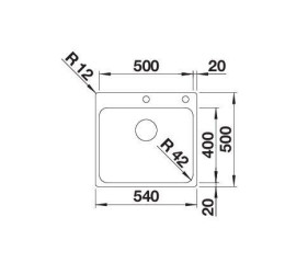 BLANCO SOLIS 500-IF/A BRUSHED InFino M.PC, 526124 (Plautuvė) 2