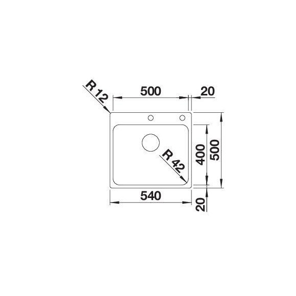 BLANCO SOLIS 500-IF/A BRUSHED InFino M.PC, 526124 (Plautuvė)