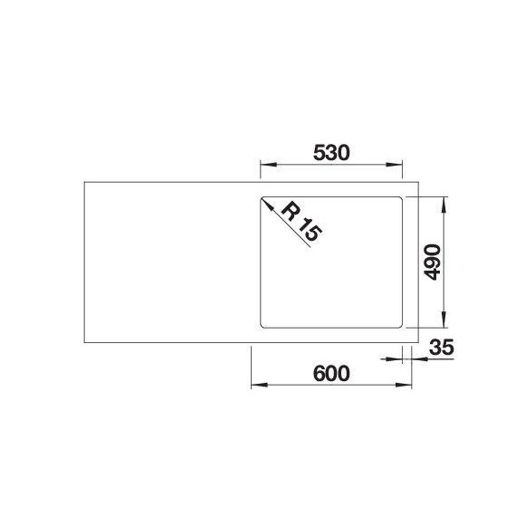 BLANCO SOLIS 500-IF/A BRUSHED InFino M.PC, 526124 (Plautuvė)